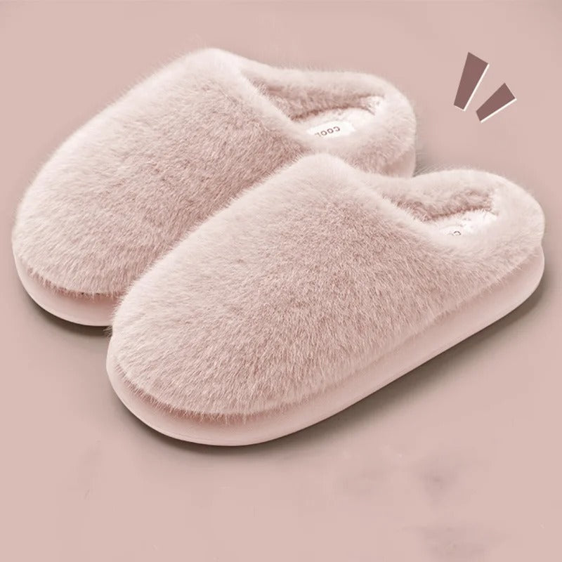 Plush Faux Fur Slippers