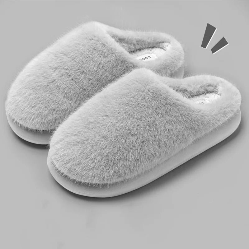 Plush Faux Fur Slippers