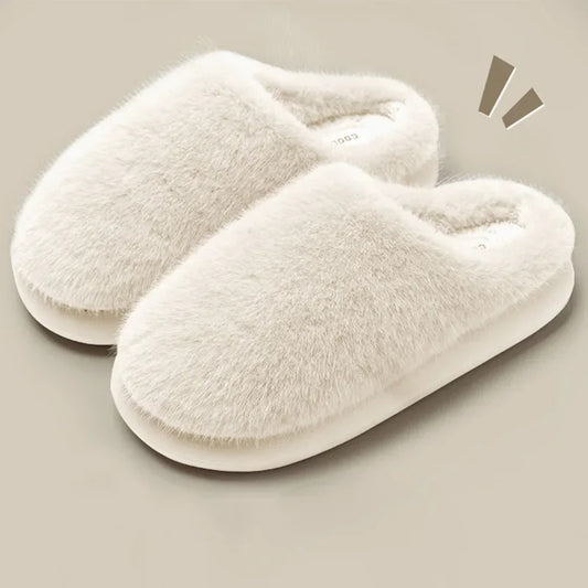 Plush Faux Fur Slippers